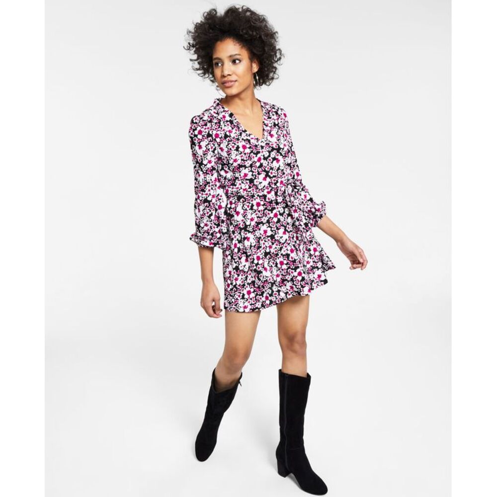 Bar III Floral Print Mini Dress